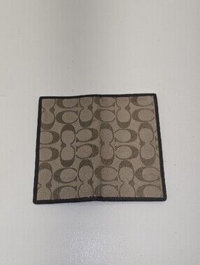 Coach Brown Leather Card Holder Check Book Wallet